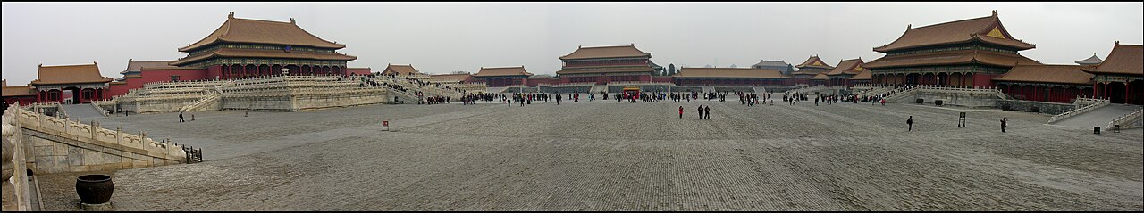 Golden roofs of the Forbidden City Palace Museum seen from Jingshan Park